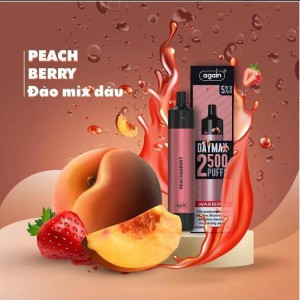 Again Disposable Peach Berry Daymax 2500 Puffs